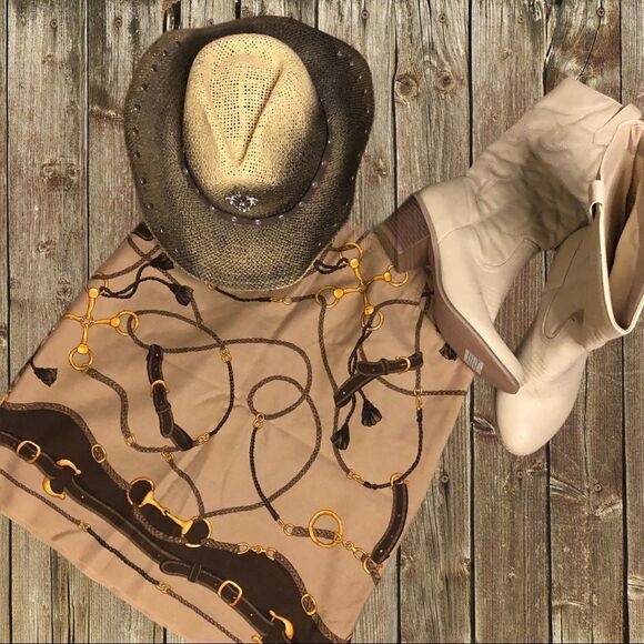 Talbots nwot! skirt with equestrian bridle… - Picture 1 of 7